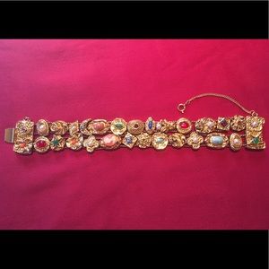 Vintage Double Slide Charm Bracelet